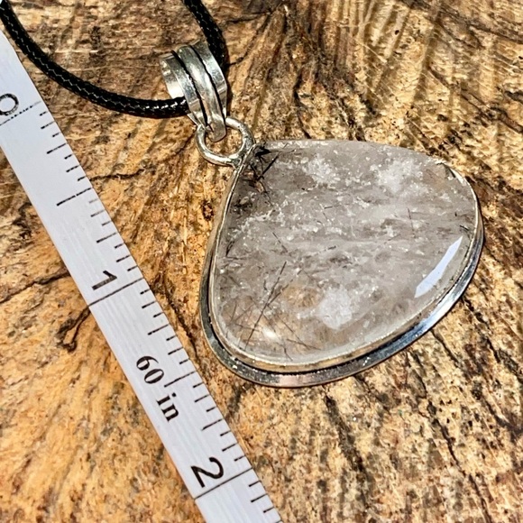 Needle- Like Rutilated Quartz Pendant 1 7/8” - Picture 8 of 10